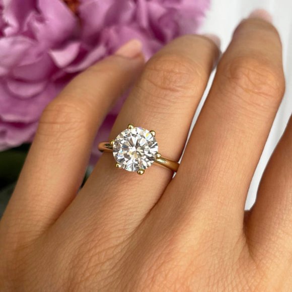 Certified 3ct. t.w. Diamond Solitaire Engagement Ring - Picture 1 of 16